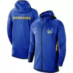 nike veste zipper hoodie nba golden state warriors royal authentic